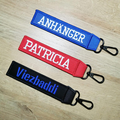 Custom Luggage Tags, Custom Personalized Luggage tag Name, Embroidery Key Ring Accessories for Car, Luggage, Crate,Gear