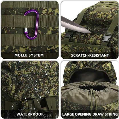 King'sGuard 70L Camping Hiking Backpack Tactical Backpack Military Molle Rucksack Backpack for Outdoor