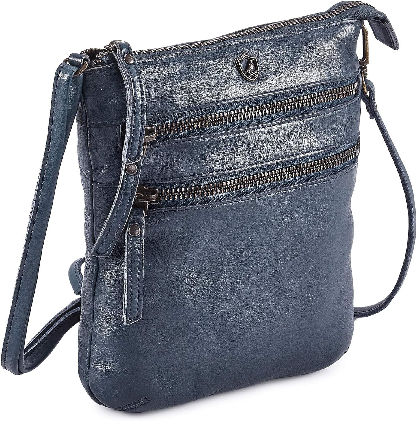 Crossbody Sling Bag for Women Small Real Leather Purse Vintage Travel Crossover Shoulder Bag Handmade