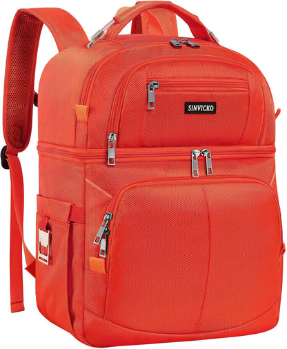 Insulated Cooler Backpack,Double Deck Leakproof Cooler Bag,Insulated Backpack Cooler Lunch Backpack for Men Women