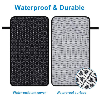Accmor Portable Diaper Changing Pad, Waterproof Baby Changing Mat, Foldable Portable Travel Changing Pads for Baby, Black