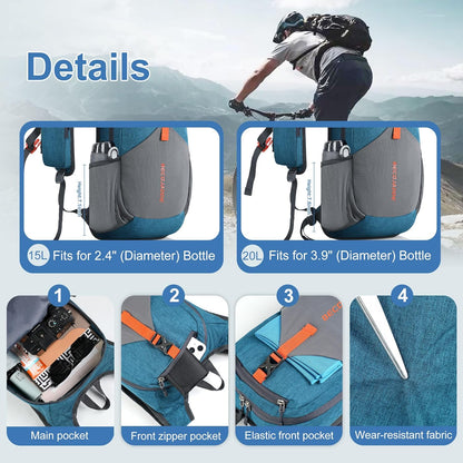 20L Small Hiking Backpack for Men Women Foldable Packable Back Pack Ultralight Hiking Daypack for Travel Camping Outdoor, Turquoise