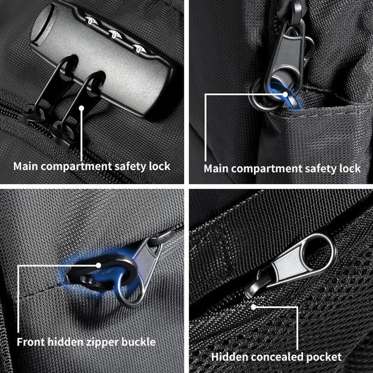 Tzowla 40 Liter Anti Theft with USB Charging Port Laptop Backpack