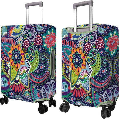 Travel Luggage Cover Suitcase Protector Fits 18-32 Inch Wheel Covers PatternedTravel Related Items Flower Luggage Protector Elastic XL