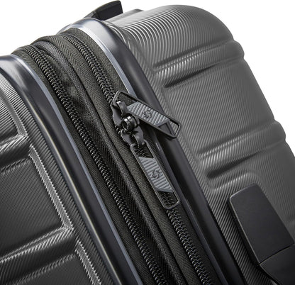 Samsonite Omni 2 Hardside Expandable Luggage with Spinner Wheels, 2-Piece Set (19/24), SOLID CHARCOAL