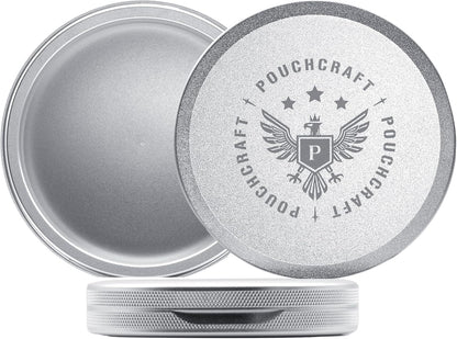 Metal Pouch Can | Metal Container | Slim EDC Pocket Tin | Airtight & Moisture-Resistant | Compact Daily Organizer | Pill Case & Travel Tin | Father’s Day Gift for Dad | (Insignia Ed, Silver, Slim)