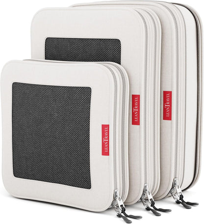 Compression Packing Cubes for Travel Organizers with Double Zipper, LeanTravel