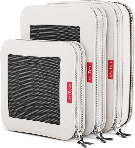 Compression Packing Cubes for Travel Organizers with Double Zipper, LeanTravel
