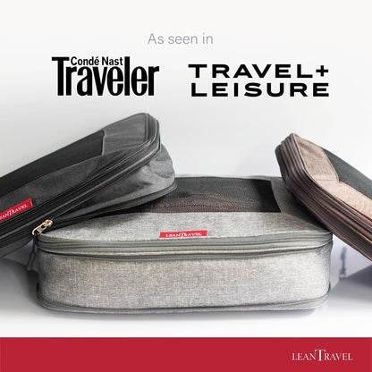 Compression Packing Cubes for Travel Organizers with Double Zipper, LeanTravel