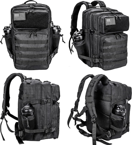LHI Military Tactical Backpack for Men and Women 45L Army 3 Days Assault Pack Bag Large Rucksack with Molle System