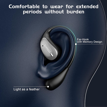 IAMJOY Language Translation Earbuds, 163 Two Way AI Translator Earbuds Language Translator OWS Earbuds Real Time 3-in-1 Online Translator Device with APP Fit iOS ＆ Android for Travel Business Learning