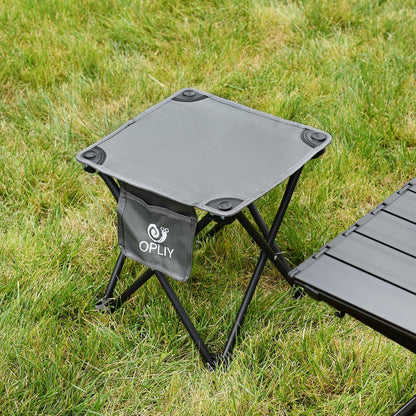 Opliy Camping Stool, Folding Small Chair Portable Camp Stool for Camping Fishing Hiking Gardening and Beach, Camping Seat with Carry Bag (Gray)