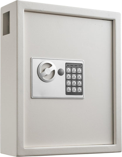 Adiroffice Key Holder Wall Mount - 40-keys Lock Box with Code, Key Cabinet Wall Mount, Valet Parking Key Box, Car Dealer Key Cabinet - Space Saving Locking Key Box Wall Mount with Digital Lock