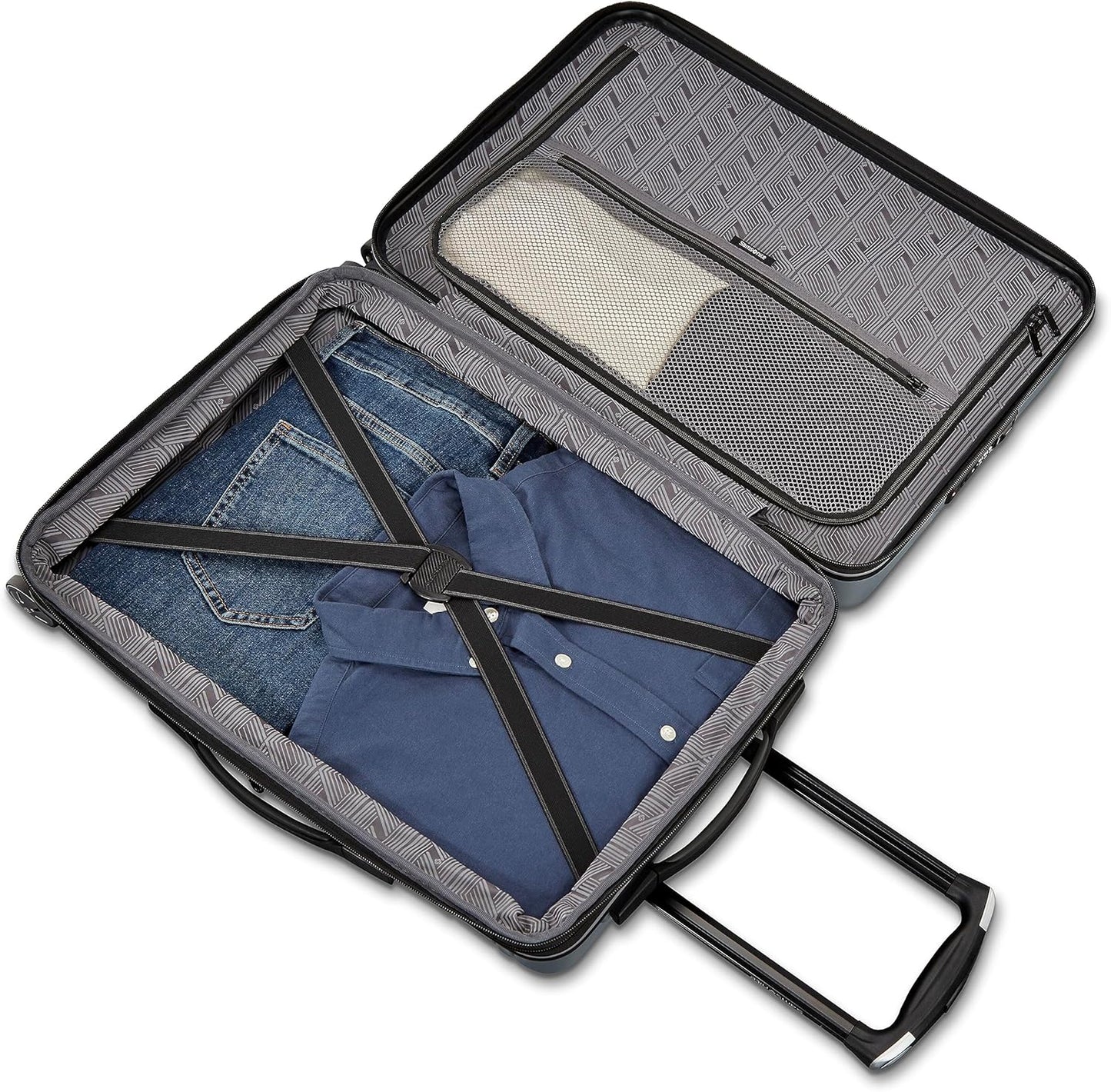 Samsonite Omni 2 Pro Hardside Expandable Luggage with Spinner Wheels, PRO 2PC SET (CO/M), Arctic Silver