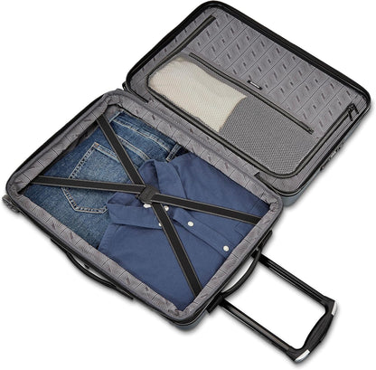 Samsonite Omni 2 Pro Hardside Expandable Luggage with Spinner Wheels, PRO 2PC SET (CO/M), Arctic Silver