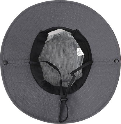 Womens Summer Sun Hat Beach Hat Wide Brim Outdoor UV Protection Hat Foldable Cool Mesh Ponytail Bucket Hat