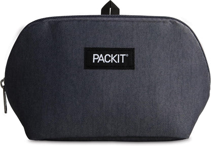 PackIt® Freezable Snack Bag, City Charcoal, Built with ECOFREEZE® Technology, Foldable, Reusable, Zip Closure, Designed For Keeping Snakcs Fresh On the Go, and Adults of all Ages
