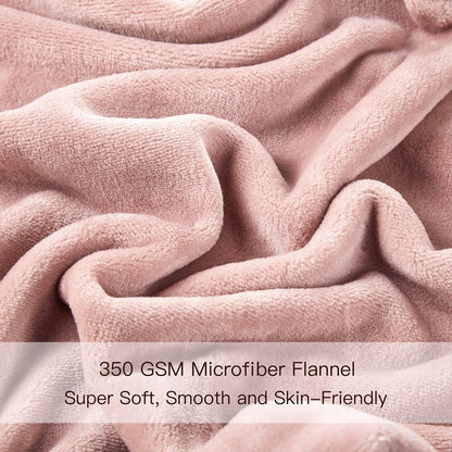 Surii Home Luxury Microfiber Flannel Blanket, Super Soft, Warm, Cozy, Fluffy, and Breathable, Perfect Throws for Bed, Couch, Sofa, for All Season Use. 350GSM Twin Size 60x80 Inches(Sepia Rose)