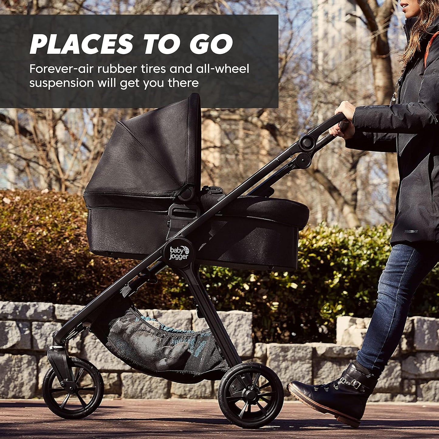 Baby Jogger City Mini GT2 All-Terrain Travel System with City GO 2 Infant Car Seat Pike Exclusive Includes Belly Bar Leatherette Handlebar and Premium Fabric