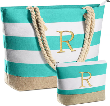 YOOLIFE Beach Bags for Women - Travel Canvas Beach Tote, Pool Waterproof Bag, Travel Essentials, Gifts for Women Birthday