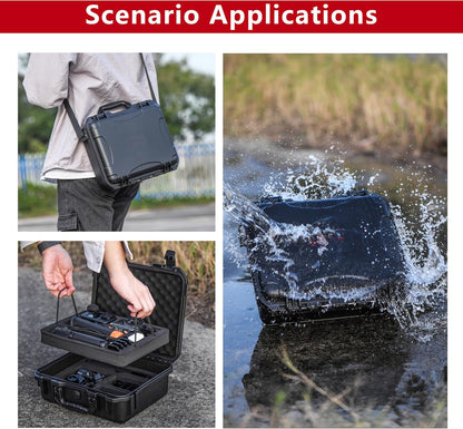 Hard Case Organizer For Gopro Hero 13/12/11/10/9/8 Media Mod/Volta/Protective Housing/Chest Mount Creator Edition/Handler Dual Battery Charger Accessories Waterproof Travel Storage Carrying Case