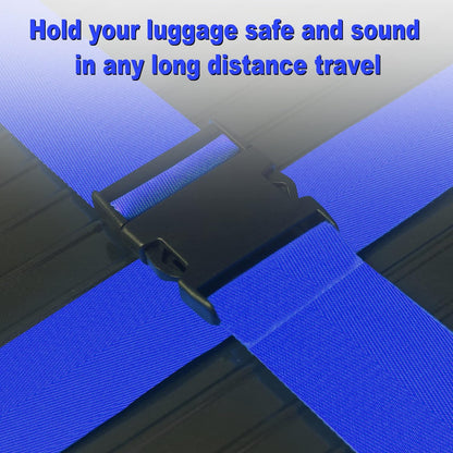 Luggage Straps for Suitcases TSA Approved Travel Belt 8 Pack by Chelmon (Blue)