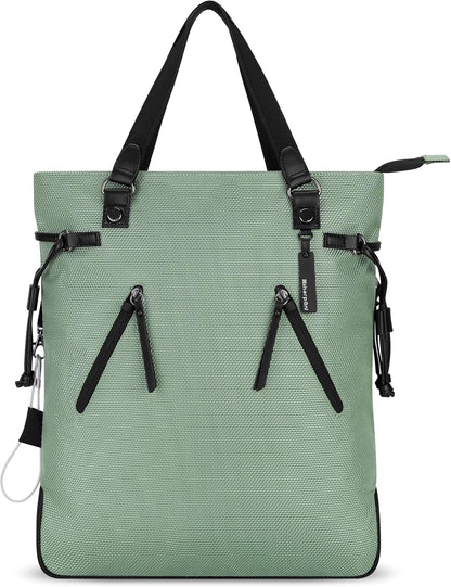 Sherpani Tempest, Anti Theft Convertible Backpack Tote, 14L Travel Backpack, Travel Gifts for Women, Handbags, RFID Protection, Metal Hardware, Fits 15” Laptop (No Sleeve) (Aloe Mist)