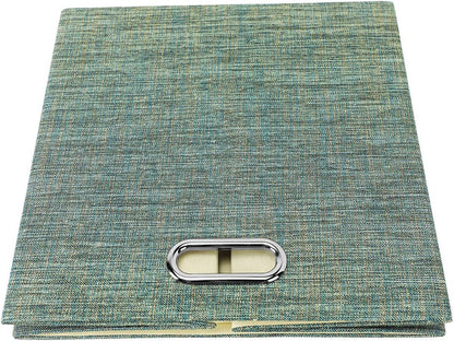 Posprica Storage Basket Bins,11×11×11 Foldable Storage Cube Boxes Fabric Drawer for Closet Shelf Cabinet Bookcase - Set of 4,Teal