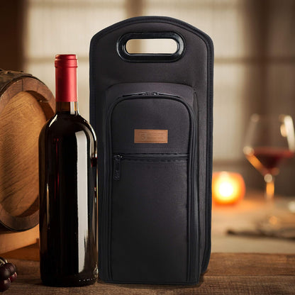 ALLCAMP 6 Piece Wine Travel Bag and Insulated Wine Carrier Tote Carrying Cooler Bag with Handle,Great Gift for Wine Lover