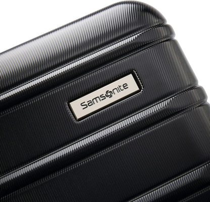 Samsonite Omni 2 Hardside Expandable Luggage with Spinner Wheels, PRO 2PC SET (CO/M), Midnight Black
