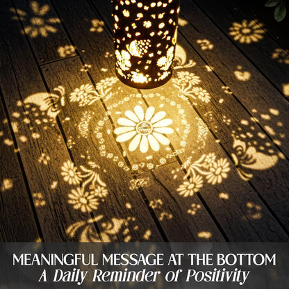 FLAGWIX Christmas Butterfly Gifts for Women Men - Solar Lanterns Outdoor Waterproof, Garden Decor for Outside - Motivational Birthday Gifts for Mom Grandma, Decorative Lantern for Garden Yard Patio