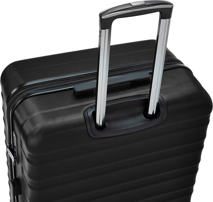 Amazon Basics 2 Piece Set (20", 28") With TSA Locks, Hardshell Suitcases With Four Multi-directional Wheels, Expandable For Up to 25% More Space, With Scratch-Resistant Surface, Black