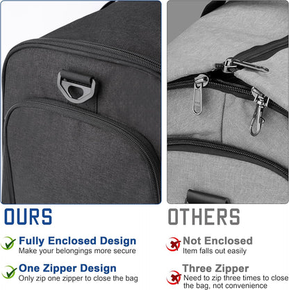 Convertible Duffle Bags for Travel Carry On Suit Duffle Bags with Shoulder Strap 2 in 1 Hanging Garment Duffle Bag for Men Women