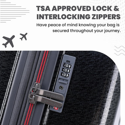 Spyder Traverse 25 Inch Medium Expandable Hardside Upright Suitcase with 360° Spinner Wheels, TSA Approved Lock, Charcoal