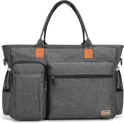 Laptop Tote Bag, Middle Size Computer Messenger Teacher Bag with 15.6'' Padded Laptop Sleeve