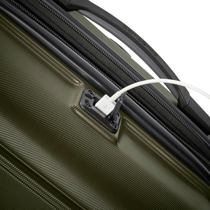 Samsonite Omni 2-2pc Hardside Luggage Set (21/28) - Carry-On & Large Checked - Spinner Wheels - Scratch Resistant Hardshell - Airline-Approved - Lightweight Expandable Polycarbonate - Vita Olive