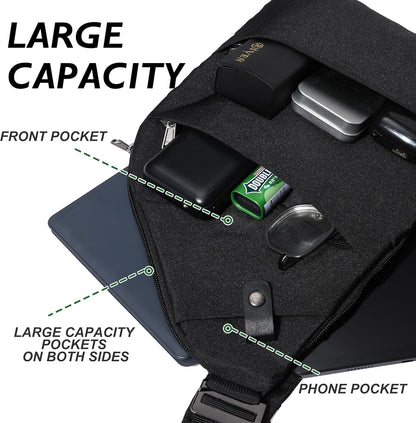 Anti Theft Crossbody Travel Bags for Women Men Cross Body Slim Sling Handbags with S Hook Antitheft