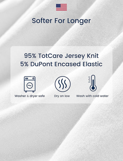 TotAha Cactus Crib Sheets (2-Pack) - Hypoallergenic, Silky Comfort, Buttery Soft, Calming Effect, All-Season Jersey-Knit Sheets, 9'' Extra Deep Pocket Baby Western Crib Sheet