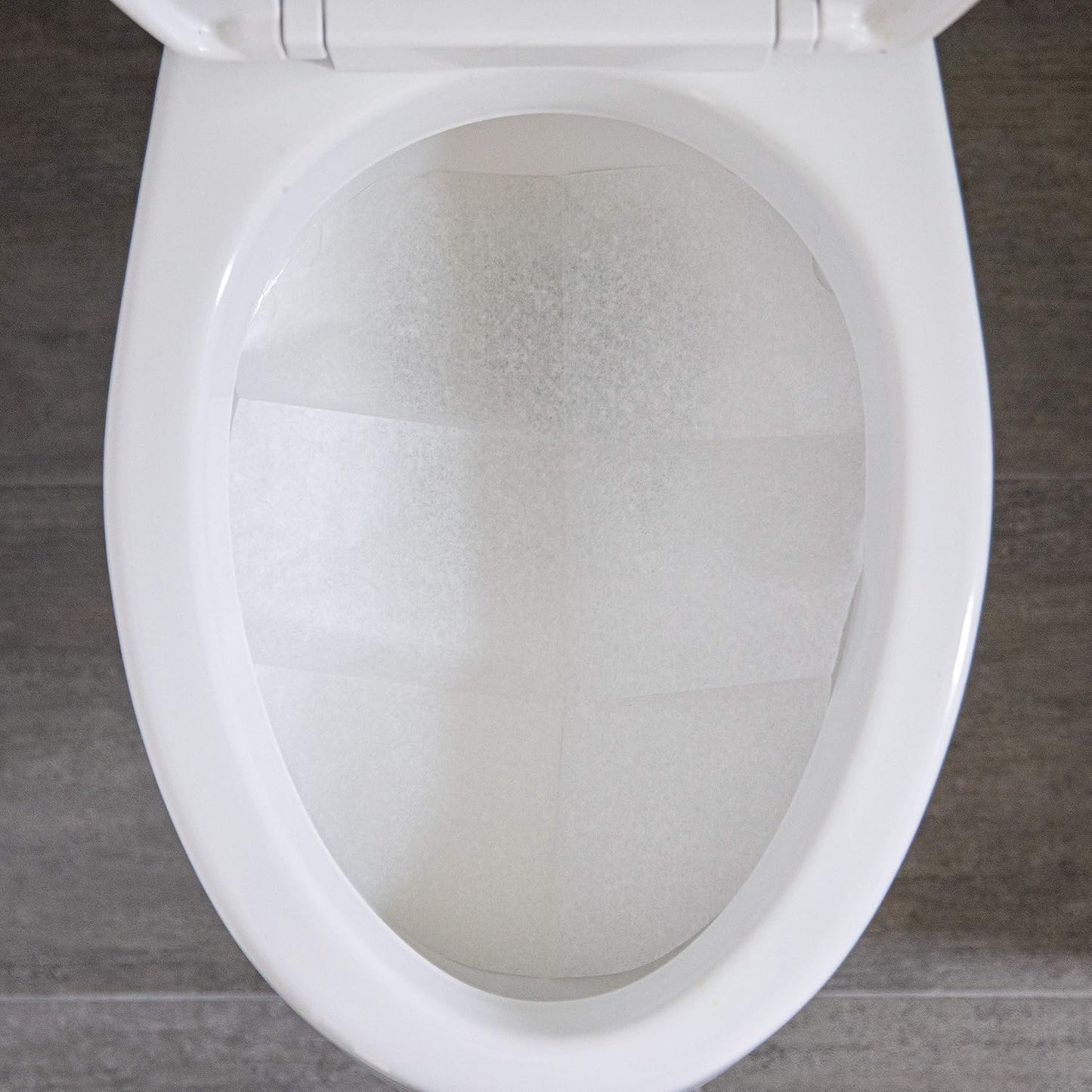 Hinlo Bowl Disposable Toilet Bowl Liners - Hygienic RV Toilet Liners, Bathroom Splash Guard for Toilets Flushable Commodes Liner Septic Safe Disposable Paper Liner Stain Prevention - 100 Pcs