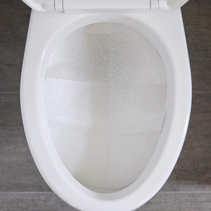 Hinlo Bowl Disposable Toilet Bowl Liners - Hygienic RV Toilet Liners, Bathroom Splash Guard for Toilets Flushable Commodes Liner Septic Safe Disposable Paper Liner Stain Prevention - 100 Pcs