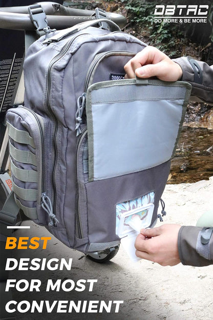 Diaper Bag Backpack for Dad, DBTAC Large Baby Nappy Bag for Men w/Changing Mat, Insulated+Wipe Pockets, Stroller Straps, Grey