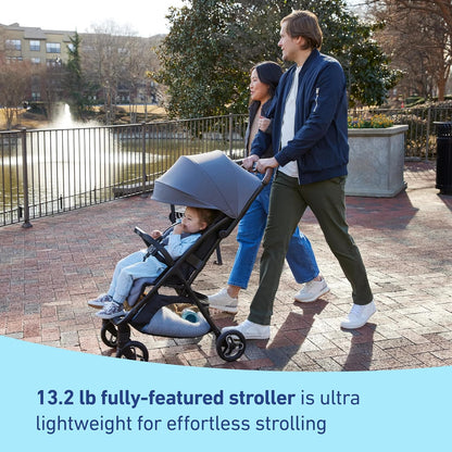 Graco Ready2Jet Compact Stroller – Overhead Friendly Compact Travel Stroller with Automatic Fold, Geo Pop