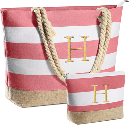 YOOLIFE Beach Bags for Women - Travel Canvas Beach Tote, Pool Waterproof Bag, Travel Essentials, Gifts for Women Birthday