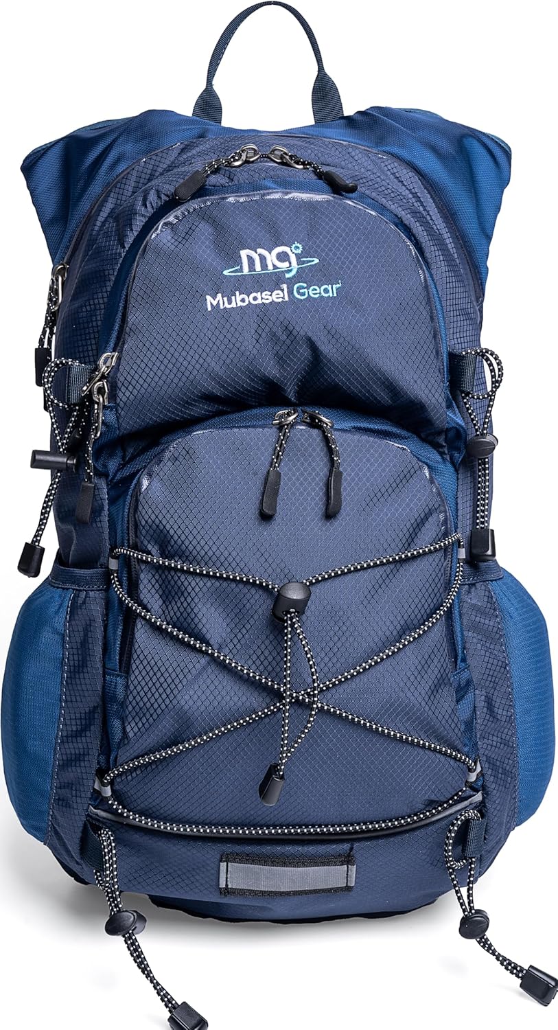 Insulated Hydration Backpack Pack with 2L Water Bladder Lightweight 22L Hiking Backpack Bag for Women Men Daypack for Hiking Running Festival Camping Biking