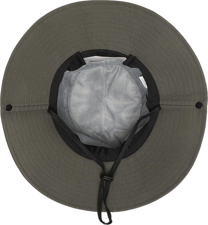 Womens Summer Sun Hat Beach Hat Wide Brim Outdoor UV Protection Hat Foldable Cool Mesh Ponytail Bucket Hat