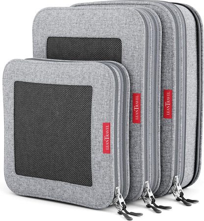 Compression Packing Cubes for Travel Organizers with Double Zipper, LeanTravel
