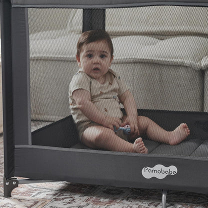 Pamo Babe Portable Playpen Foldable Playard Portable Crib for Baby and Toddlers