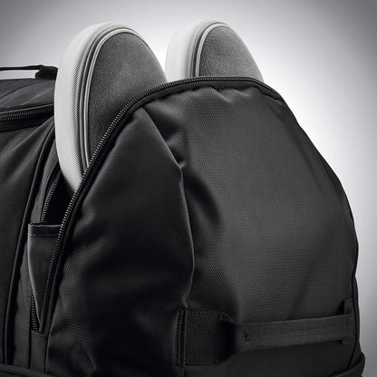 Samsonite Andante 2 Wheeled Duffel Bag – 22-Inch Durable Rolling Luggage with Inline Skate Wheels, Push-Button Handle & Spacious Compartments – Travel-Friendly and Lightweight - All Black