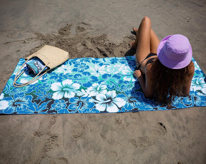 Elite Trend Quick Dry Towel Large 63x31 Inch - Microfiber Beach Towel - Perfect for Beach, Travel, Swimming, Pool, Yoga, Hiking, Camping - Lightweight, Fast Drying, Compact for Adults (Hibi)